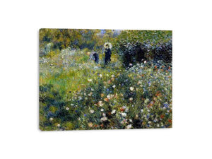 Woman with a Parasol in a Garden by Pierre Auguste Renoir Painting 