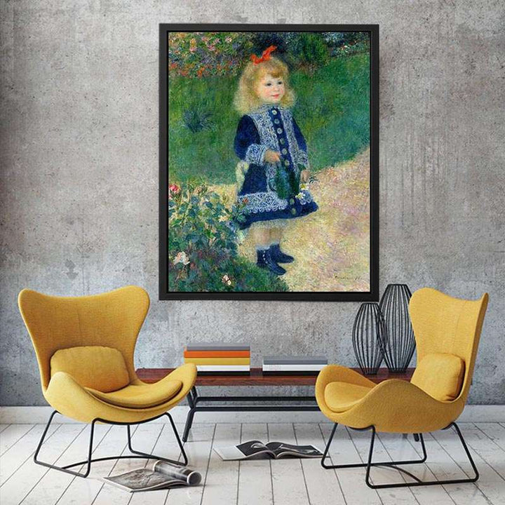 A Girl with a Watering Can  Painting