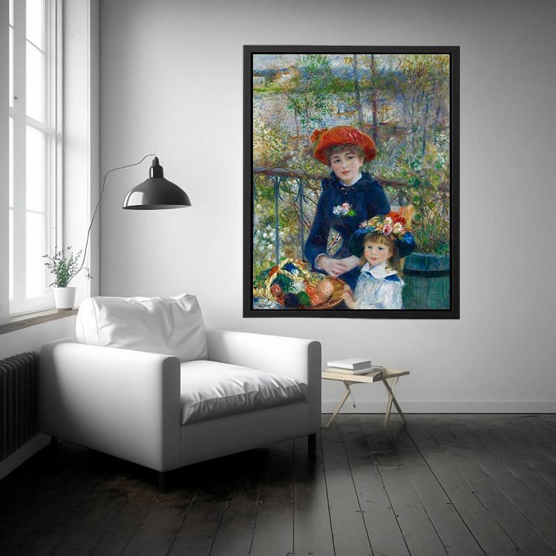 Two Sisters Aka On The Terrace by Pierre Auguste Renoir Painting 