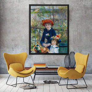 Two Sisters Aka On The Terrace by Pierre Auguste Renoir Painting 