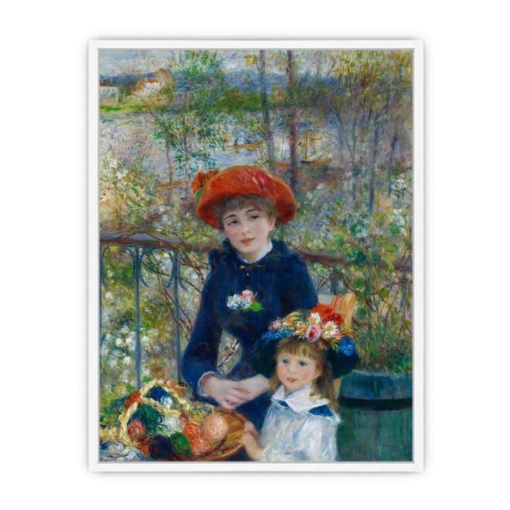Two Sisters Aka On The Terrace Framed Print