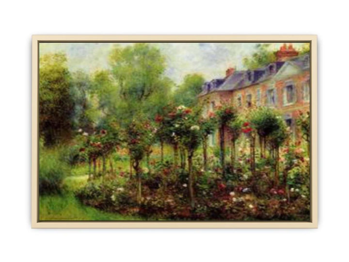 The Rose Garden At Wargemont  Art Print