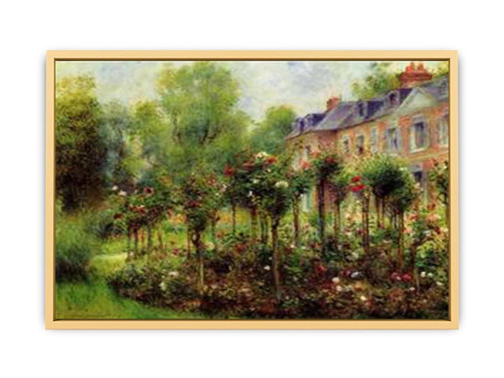 The Rose Garden At Wargemont Streched canvas