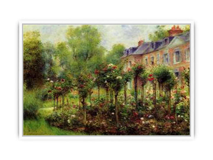 The Rose Garden At Wargemont Framed Print