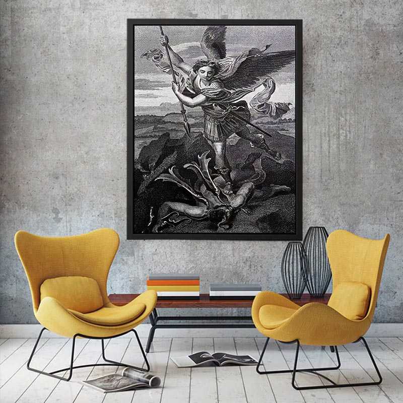 Saint Michael Trampling the Dragon 1518 by Raphael Painting 
