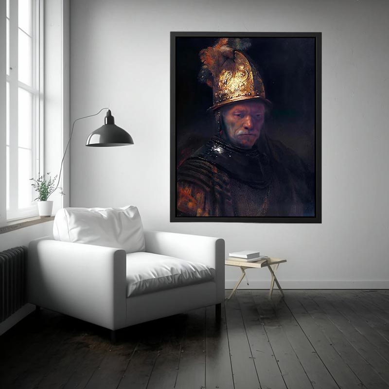 Man in a Golden Helmet c. 1650 by Rembrandt Van Rijn Painting 