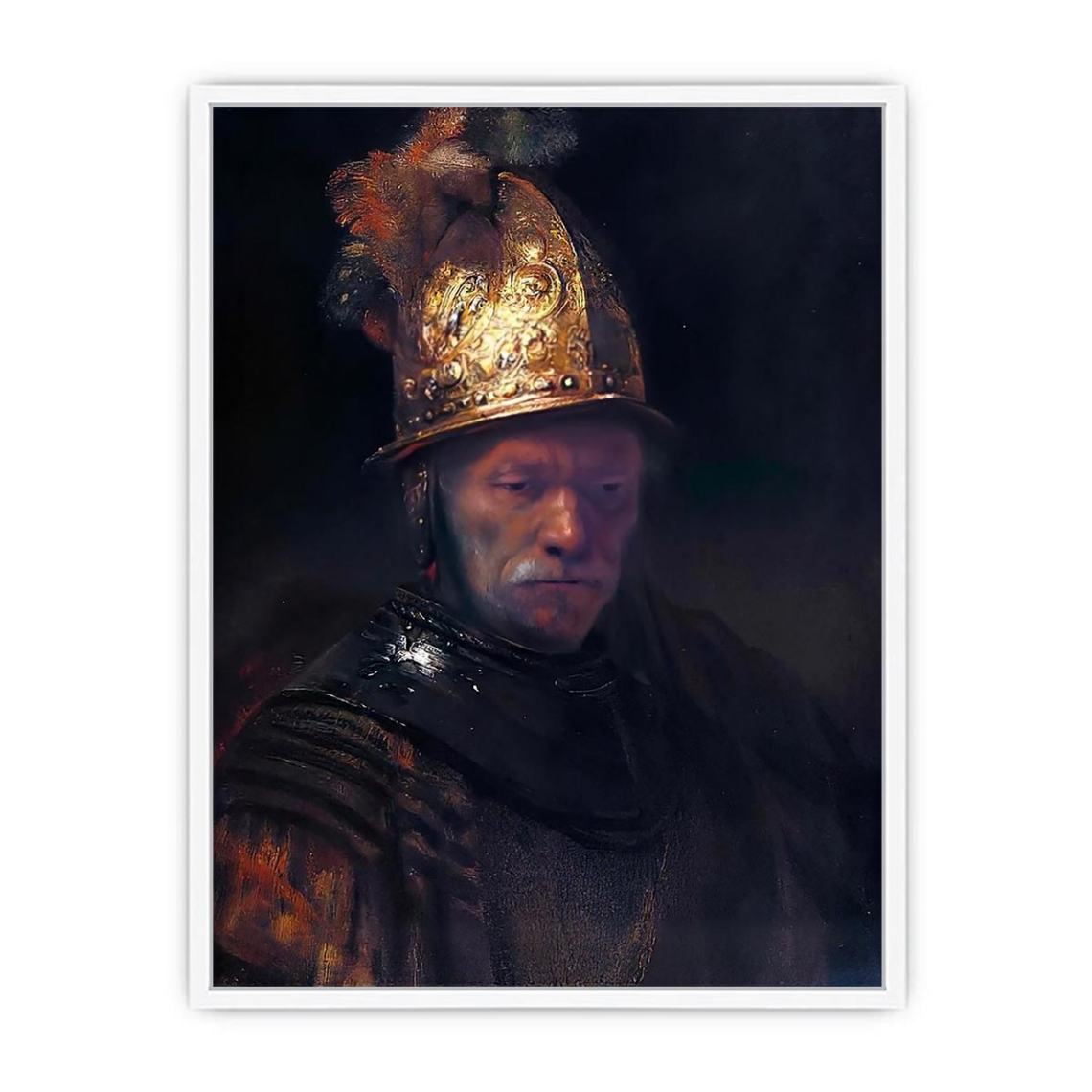 Man in a Golden Helmet c. 1650 Framed Print