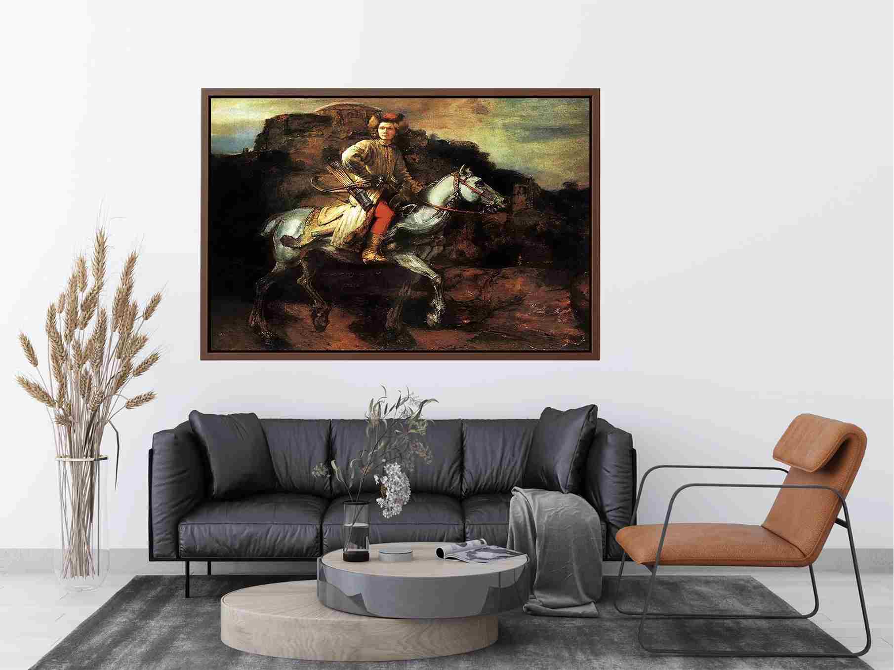 The Polish Rider 1655 by Rembrandt Van Rijn Painting 