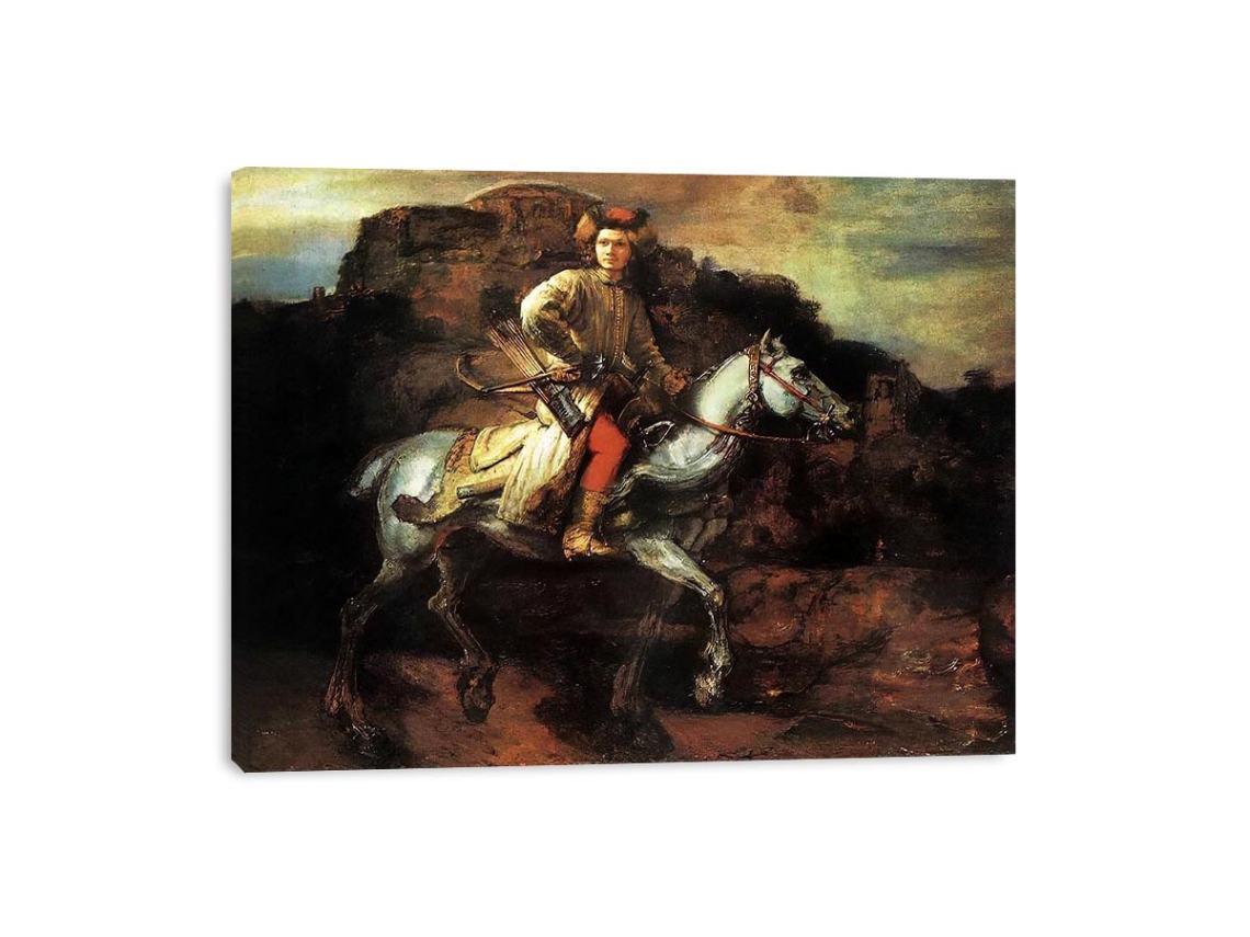 The Polish Rider 1655 by Rembrandt Van Rijn Painting 