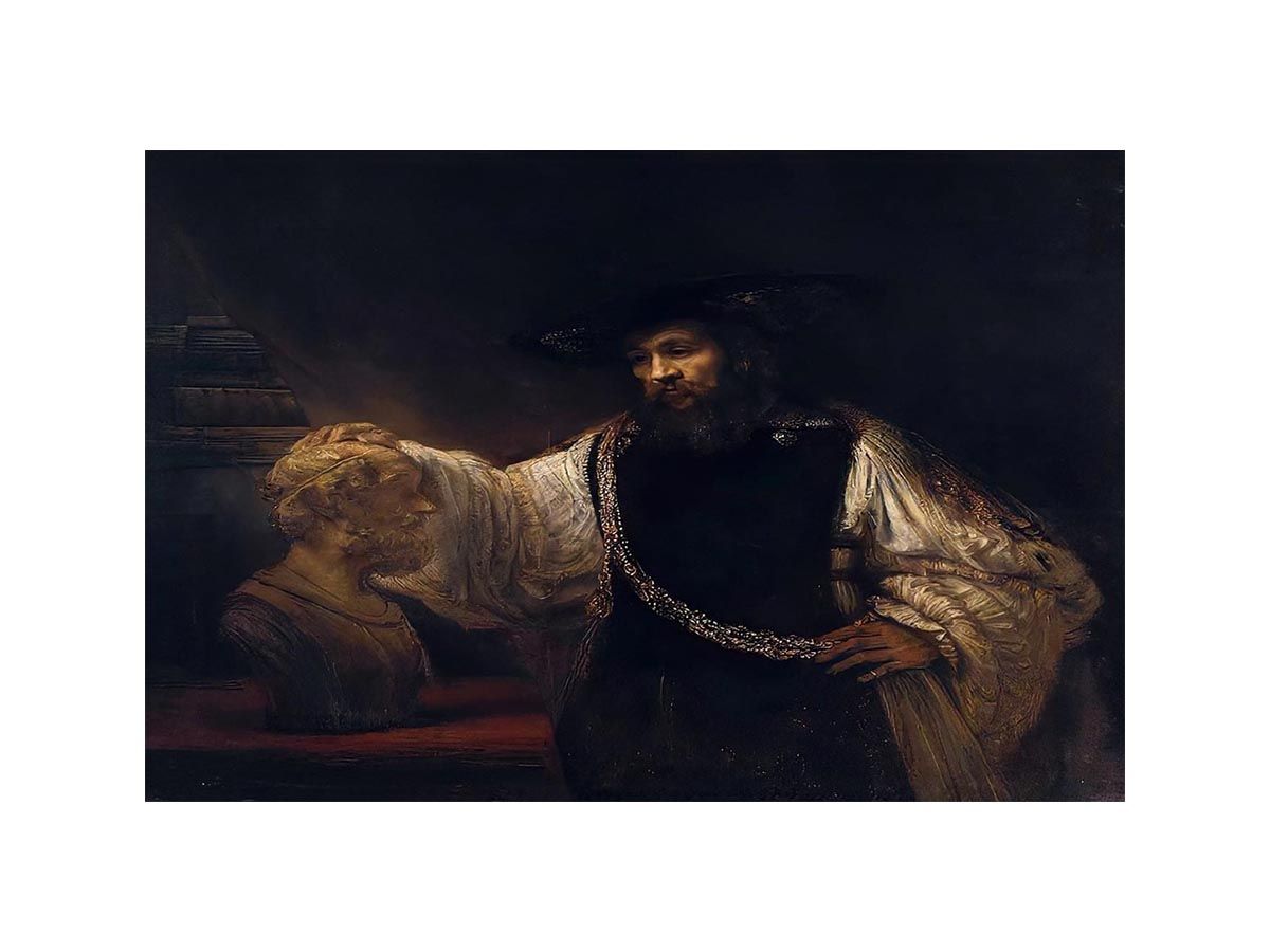 Aristotle with a Bust of Homer 1653 by Rembrandt Van Rijn