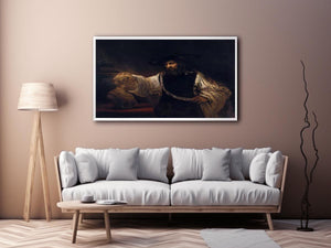 Aristotle with a Bust of Homer 1653 by Rembrandt Van Rijn Painting 
