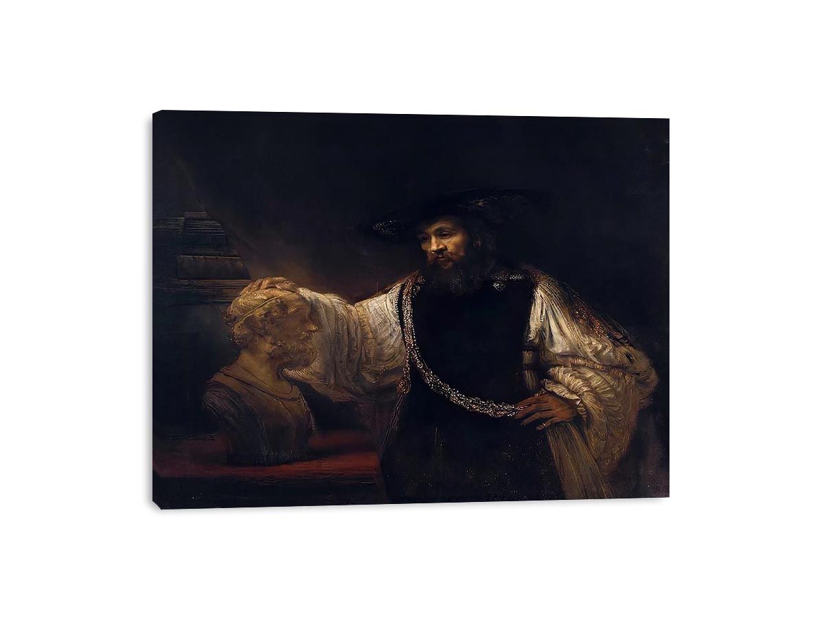 Aristotle with a Bust of Homer 1653 by Rembrandt Van Rijn Painting 