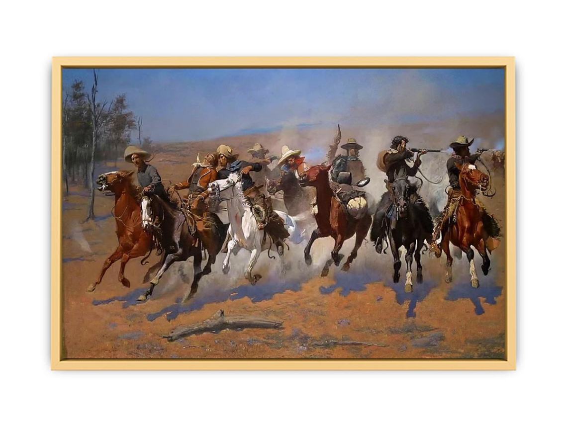 A Dash for the Timber Streched canvas