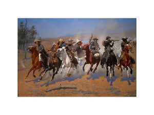 A Dash for the Timber by Frederic Remington