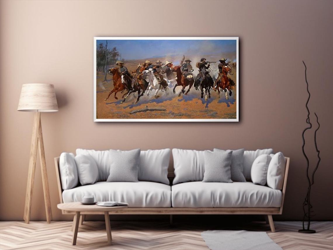 A Dash for the Timber by Frederic Remington Painting 