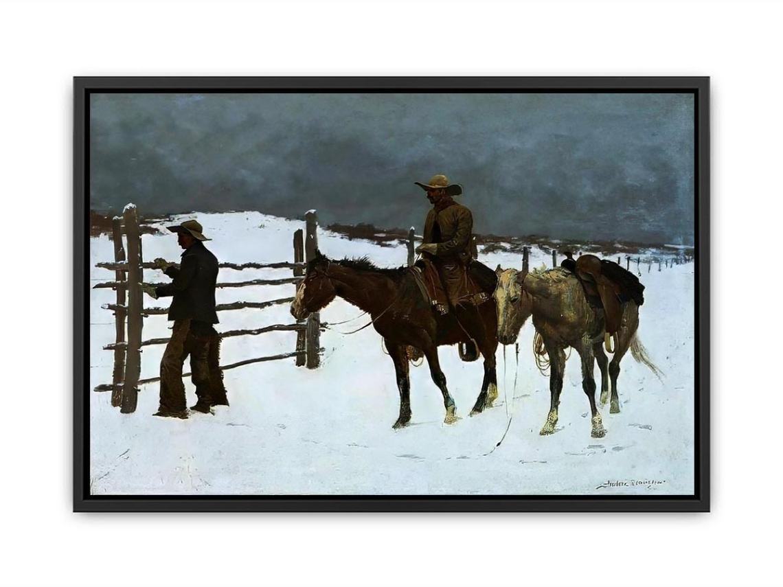 The Fall Of The Cowboy Canvas Print