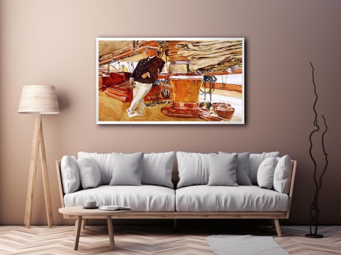 On the Deck of the Yacht Constellation by John Singer Sargent Painting 