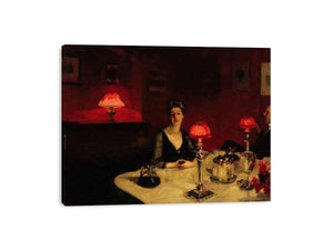 A Dinner Table At Night by John Singer Sargent Painting 
