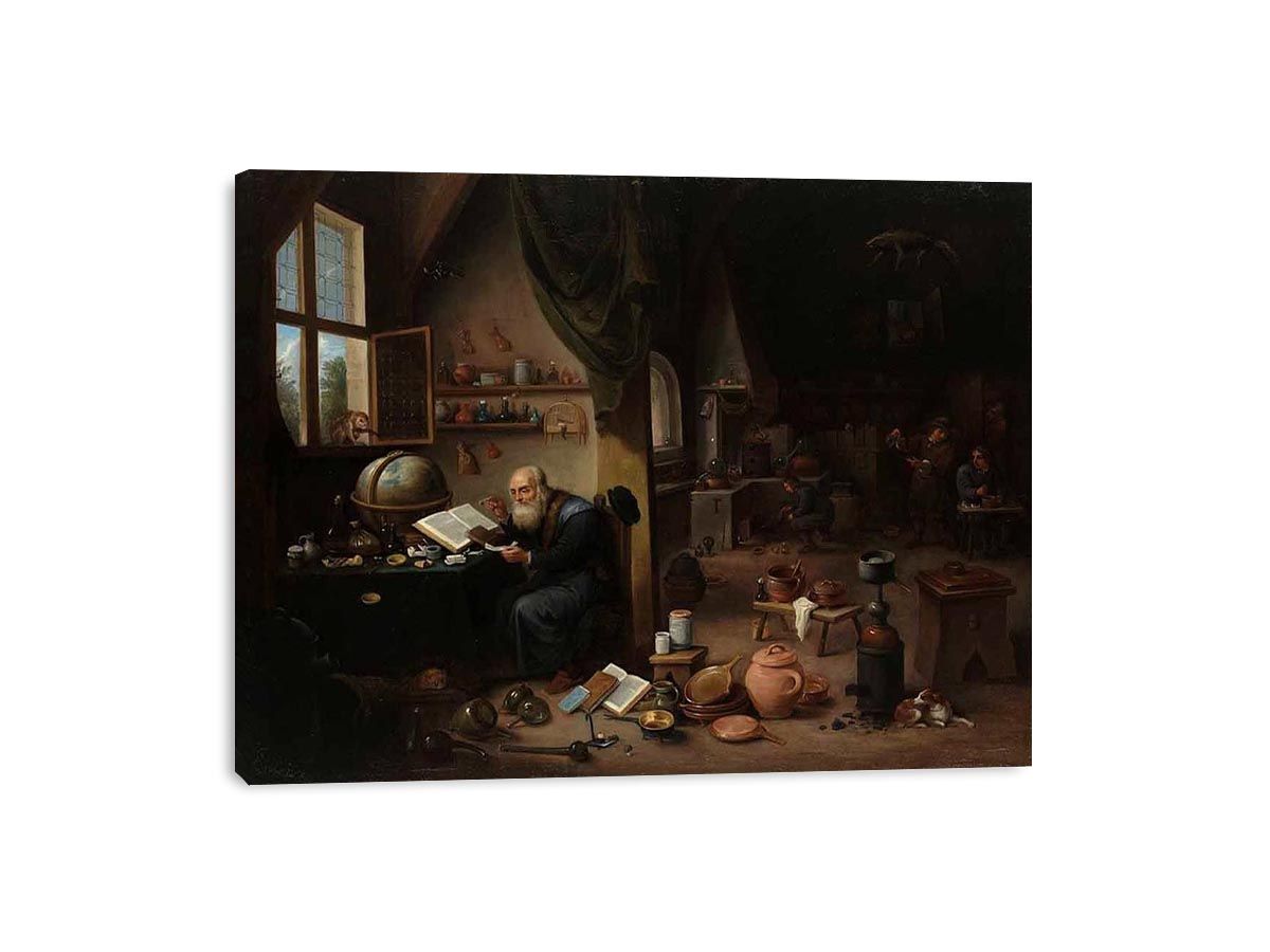 An Alchemist in his Workshop by David The Younger Teniers Painting 