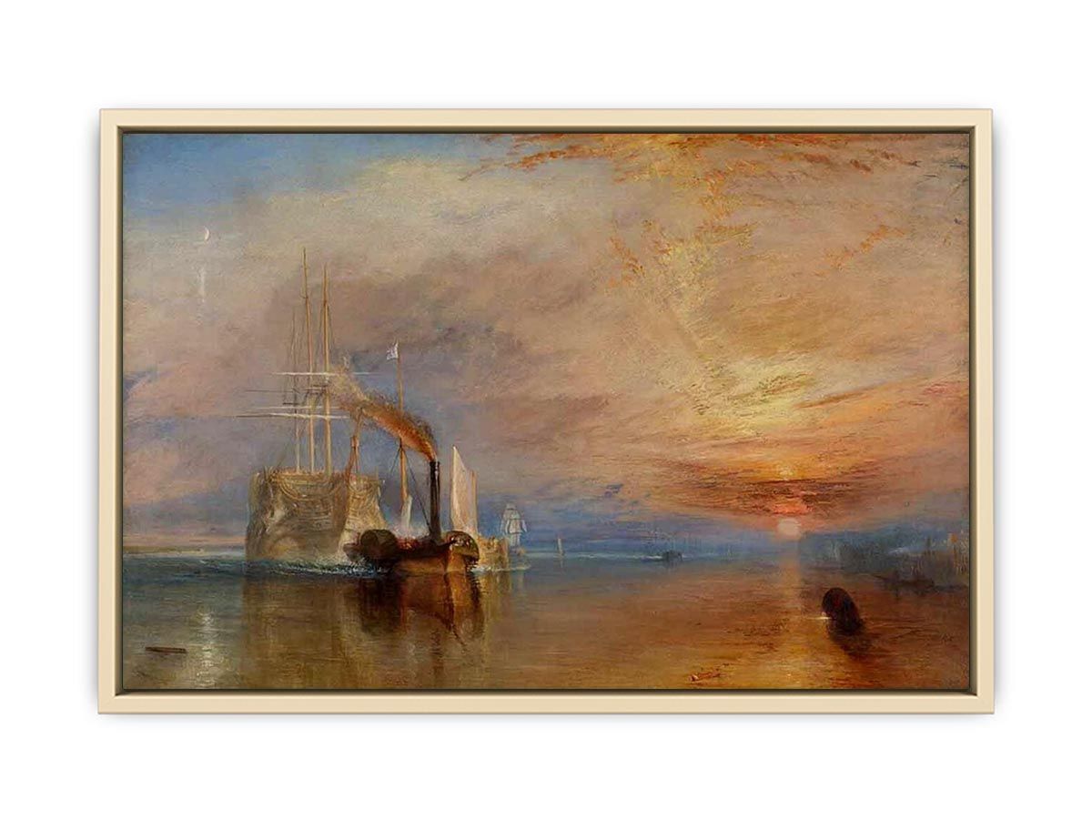 The 'Fighting Temeraire' tugged to her Last Berth to be broken up 1838-39  Art Print