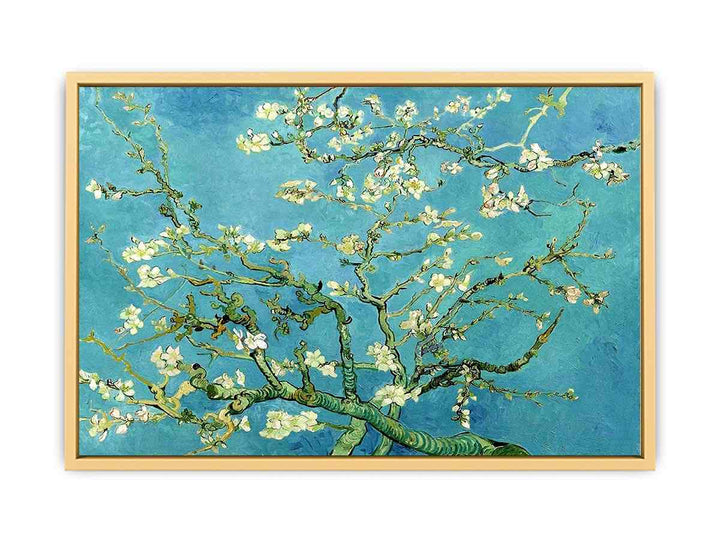 Blossoming Almond Tree Painting Streched canvas
