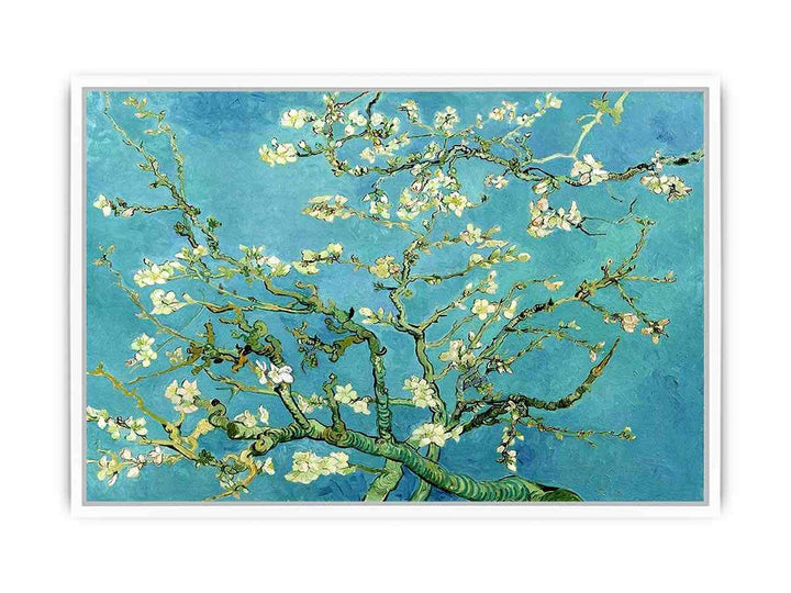 Blossoming Almond Tree Painting Framed Print