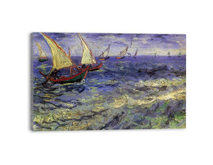 Boats Painting by Van Gogh  canvas Print