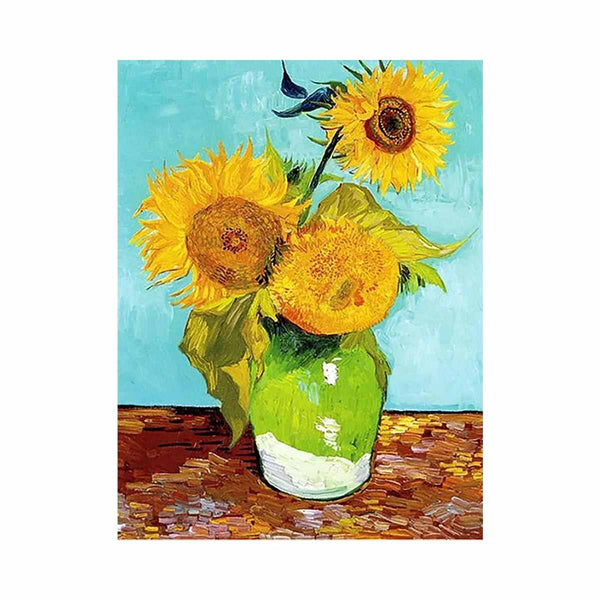 Sunflowers on Green By Van Gogh