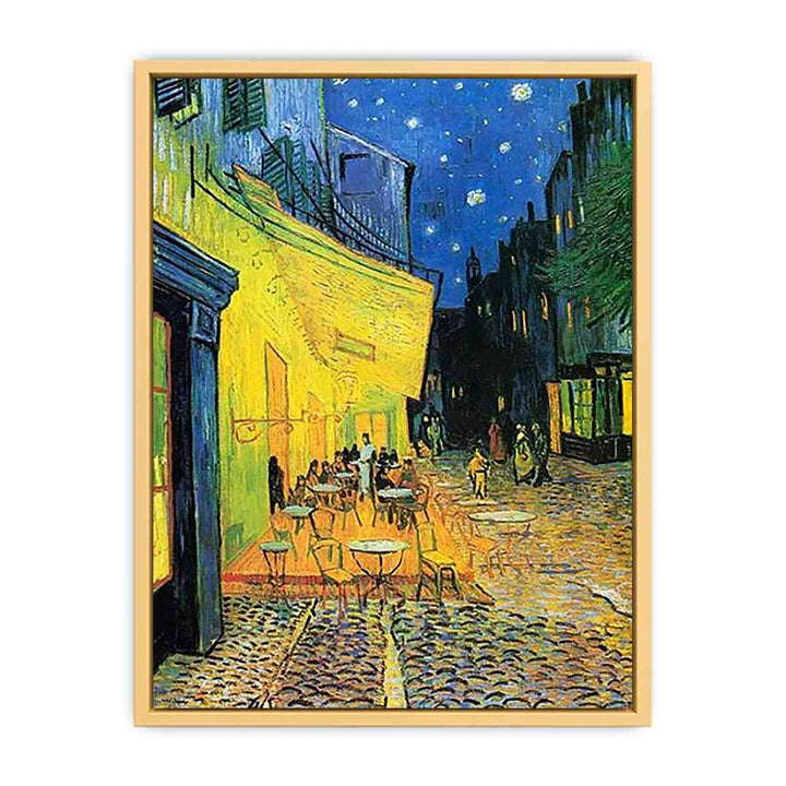 Cafe Terrace at Night Painting Streched canvas