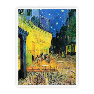 Cafe Terrace at Night Painting Framed Print