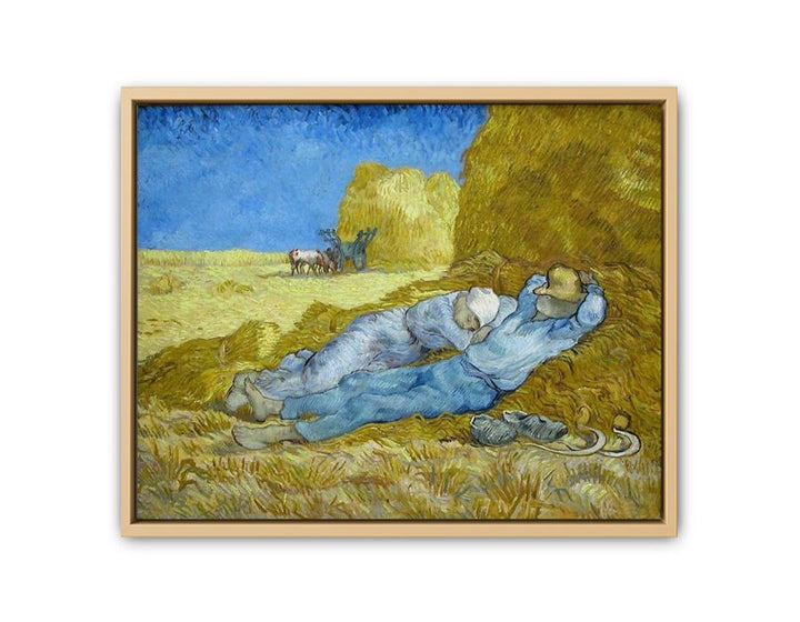 Noon – Rest from Work (after Millet) framed Print