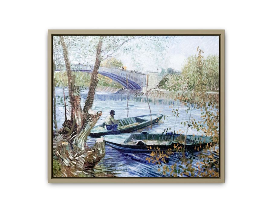Fishing in Spring framed Print