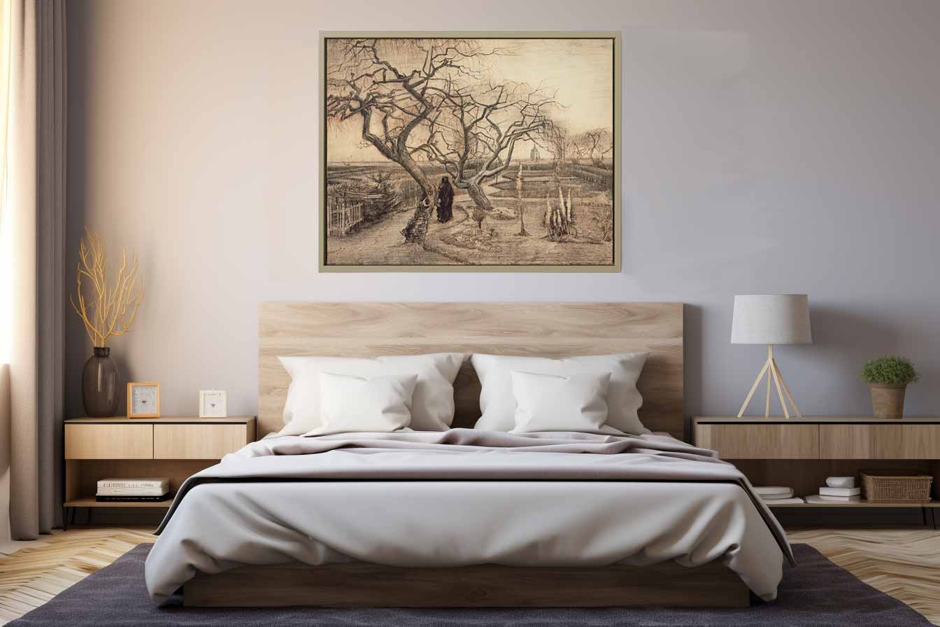 Winter garden by Van Gogh Art Print