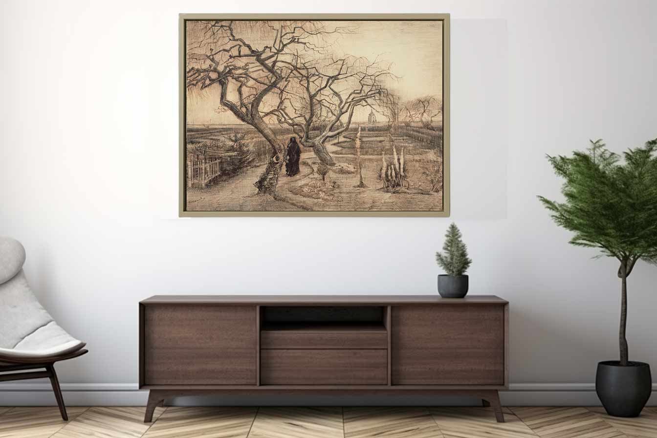 Winter garden by Van Gogh Art Print