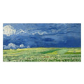 Wheatfield under thunderclouds