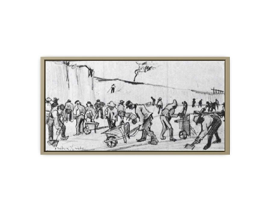 Sand Diggers in Dekkersduin near The Hague framed Print
