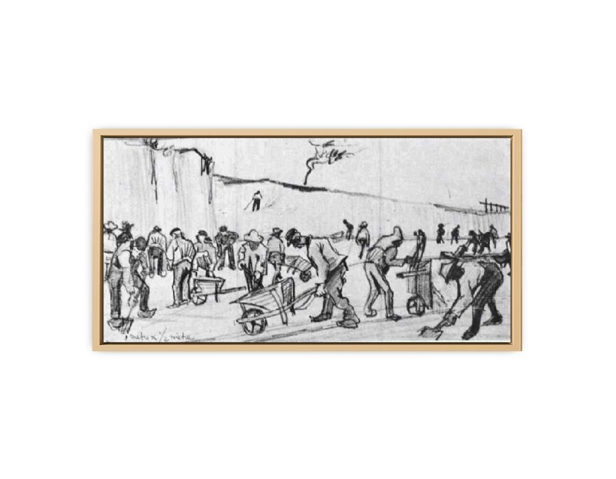 Sand Diggers in Dekkersduin near The Hague framed Print