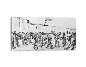 Sand Diggers in Dekkersduin near The Hague  canvas Print