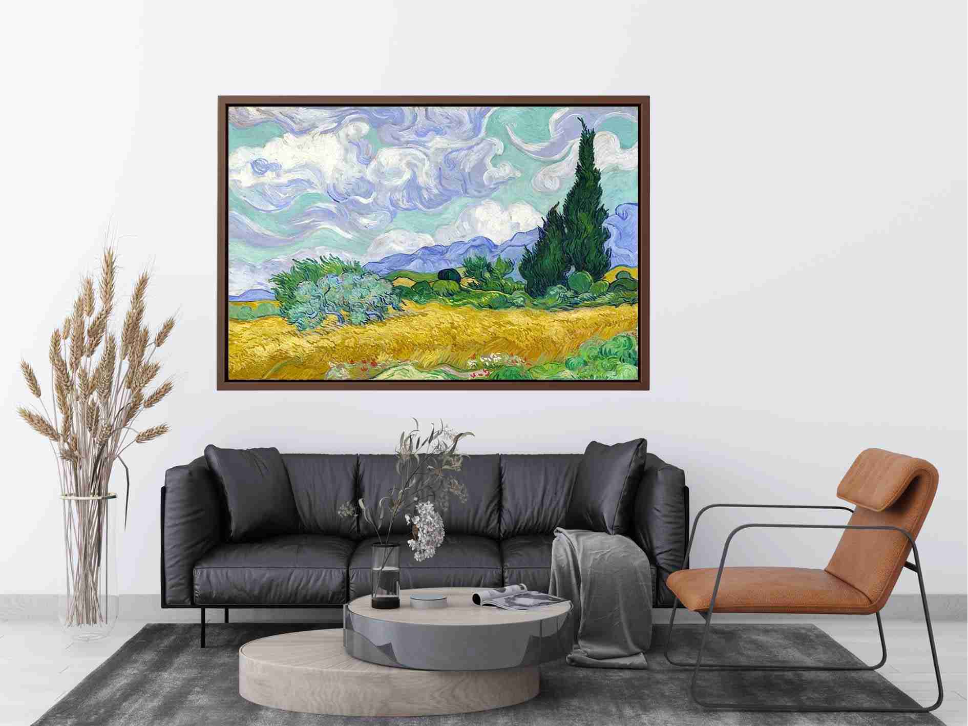 Wheat Field with Cypresses by Vincent Van Gogh Painting 
