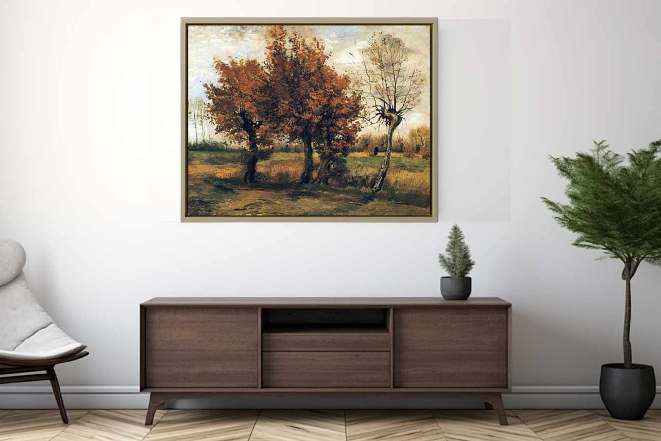 Autumn landscape / Autumn Landscape with Four Trees Art Print