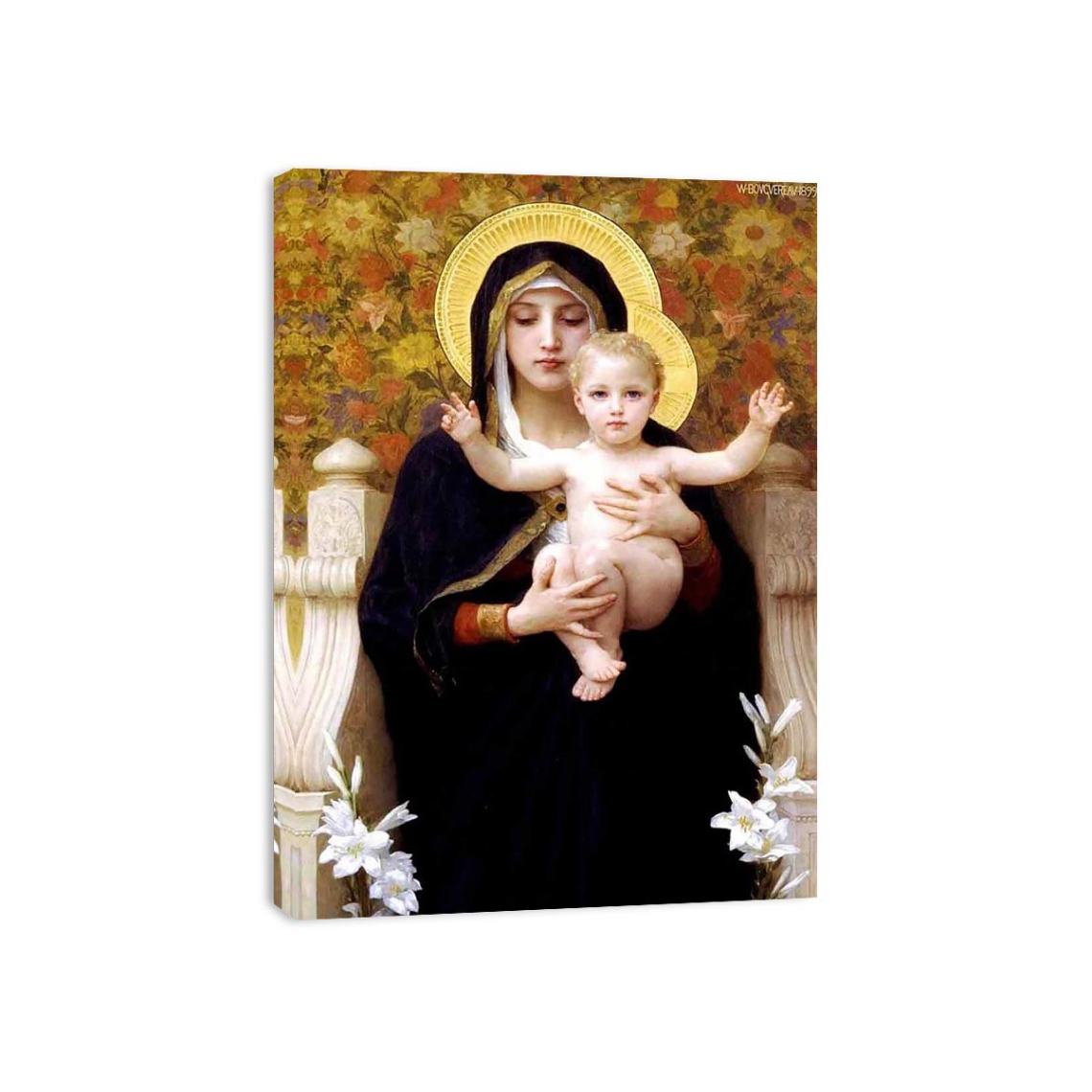 La Vierge au Lys (The Virgin of the Lilies) by William-Adolphe Bouguereau Painting 