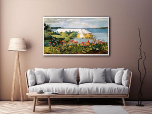 Flower Garden and Bungalow, Bermuda by Winslow Homer Painting 