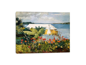 Flower Garden and Bungalow, Bermuda by Winslow Homer Painting 