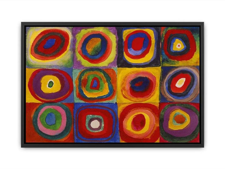 Squares with Concentric Rings Canvas Print