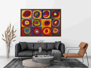 Squares with Concentric Rings by Wassily Kandinsky Painting 