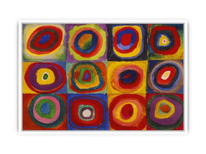 Squares with Concentric Rings Framed Print