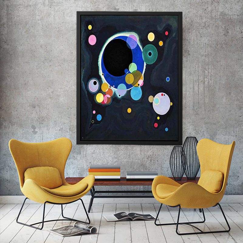 Several Circles by Wassily Kandinsky Painting 