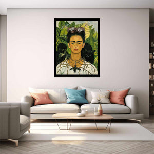 Self Portrait with Necklace of Thorns - Frida Kahlo 