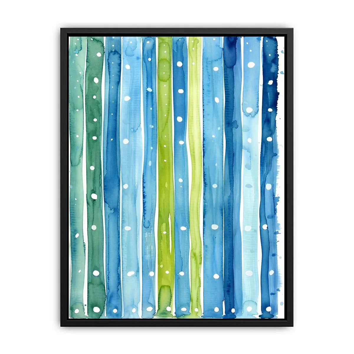 Serene watercolor stripe pattern with dots