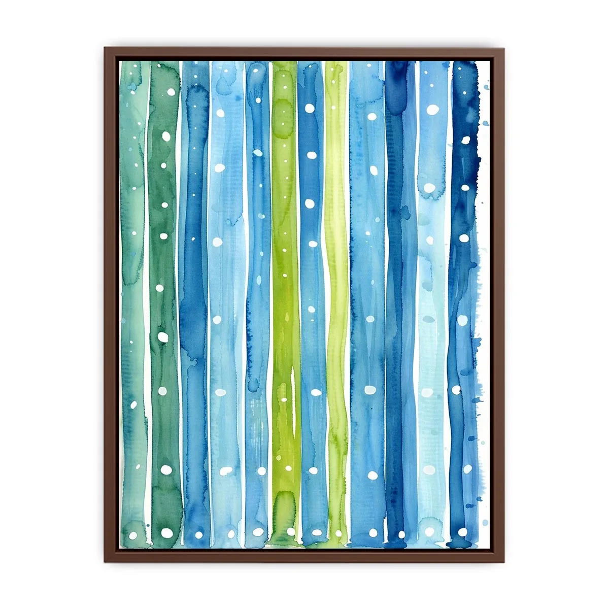 Serene watercolor stripe pattern with dots